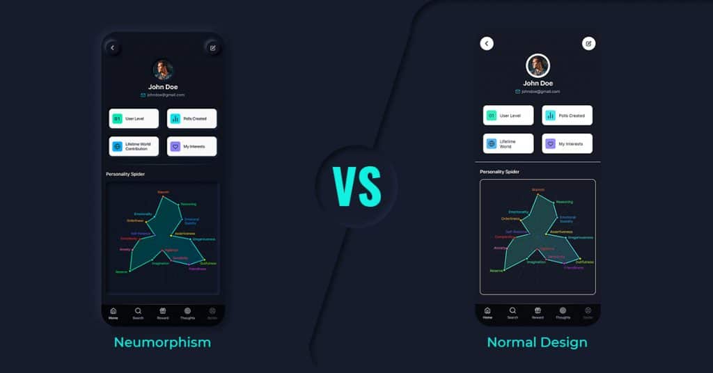 Normal vs Neumorphic